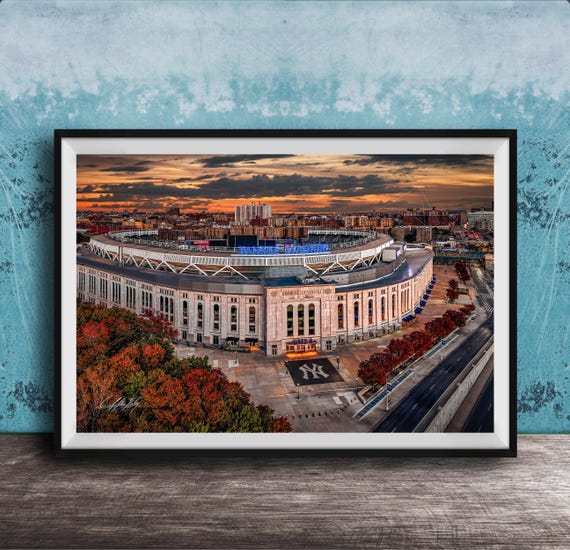 Yankee Stadium Autumn Baseball Scene Art Print