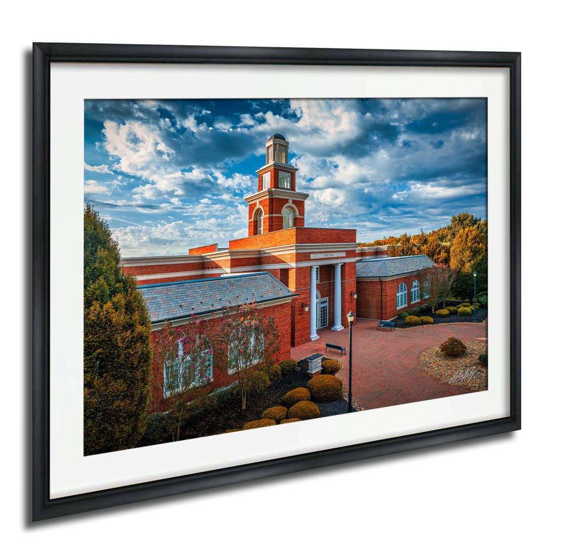 Maryville Wall Art Autumn Sunrise On Red Brick Building Signed Print