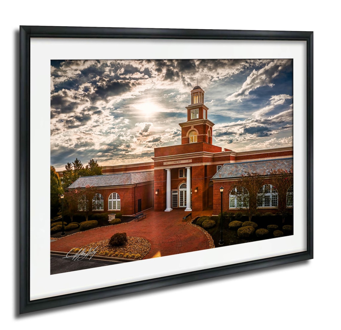 Maryville Municipal Building Historic Red Brick Sunrise Photo Poster