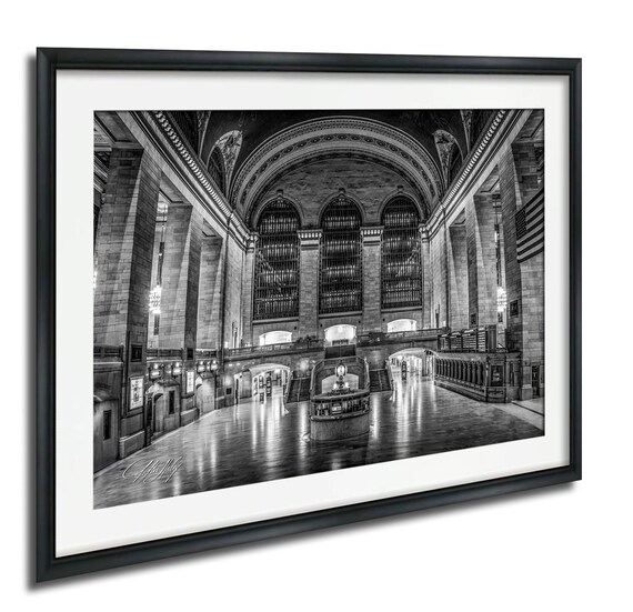 Grand Central Terminal New York City Black White Photo Art Print