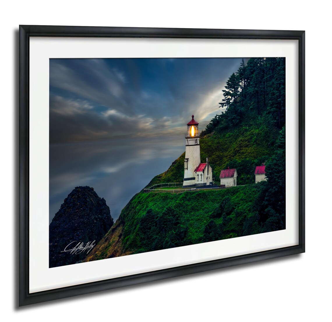 Heceta Lighthouse, Oregon Coast Seascape Art Print