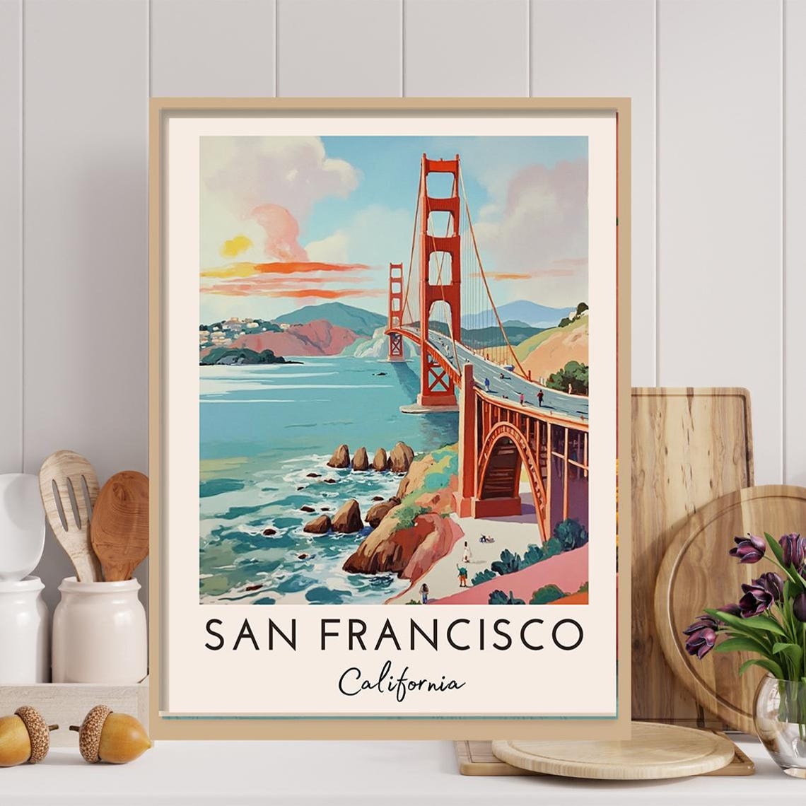 San Francisco, California City Art Print - Image 3