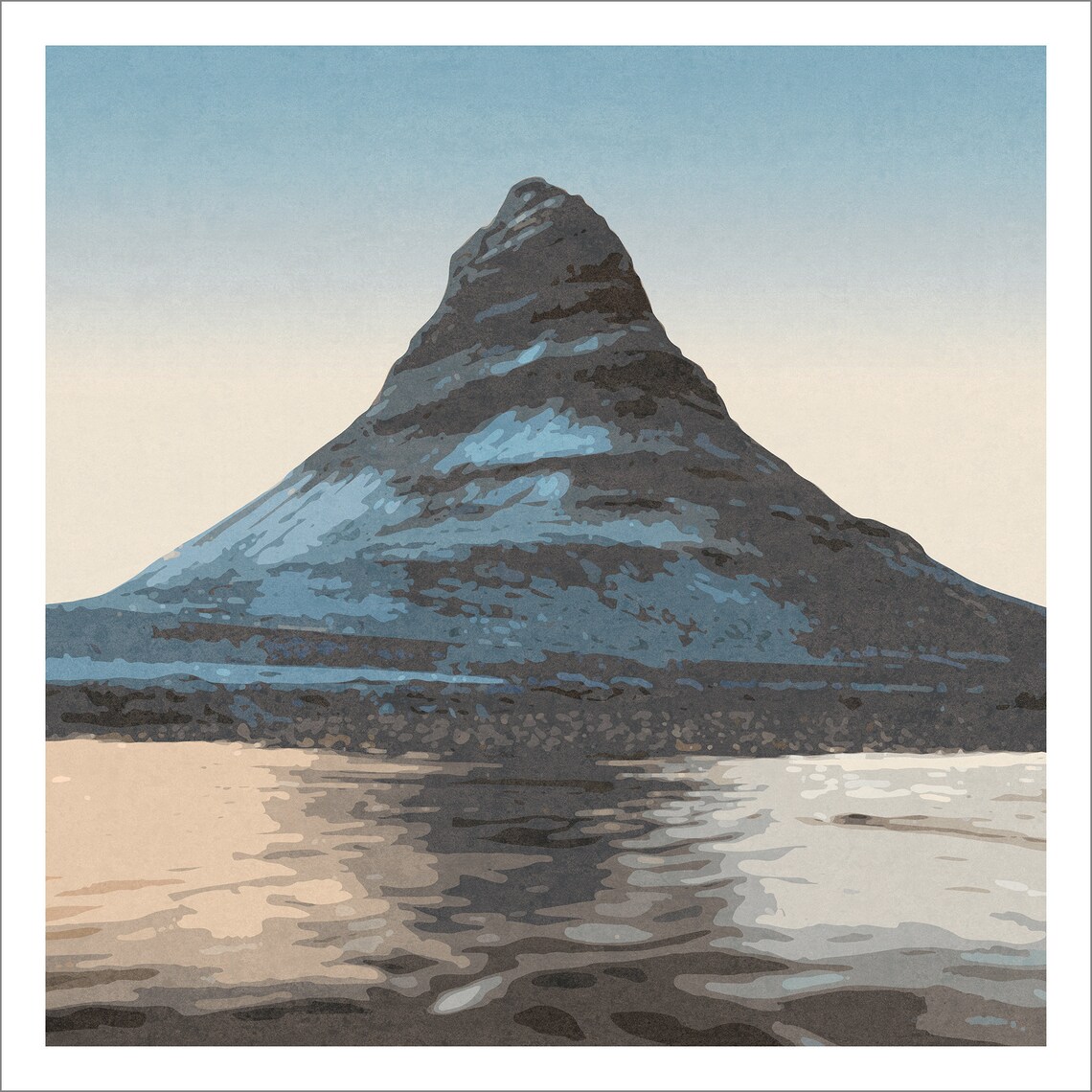 Kirkjufell Iceland Mountain Reflected in Still Calm Water Poster - Image 3