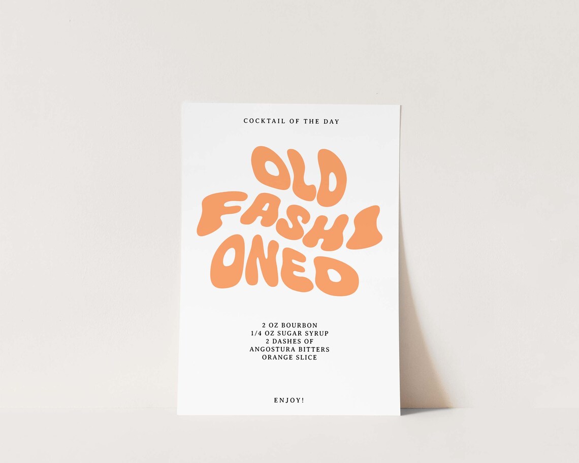 Old Fashioned Recipe, Kitchen Wall Art - Image 3