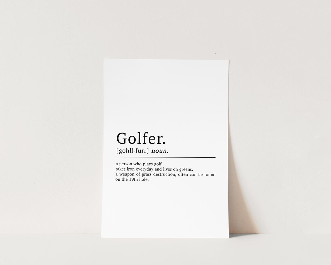 Golfer Definition Poster, Golf Gifts for Men and Brothers - Image 3