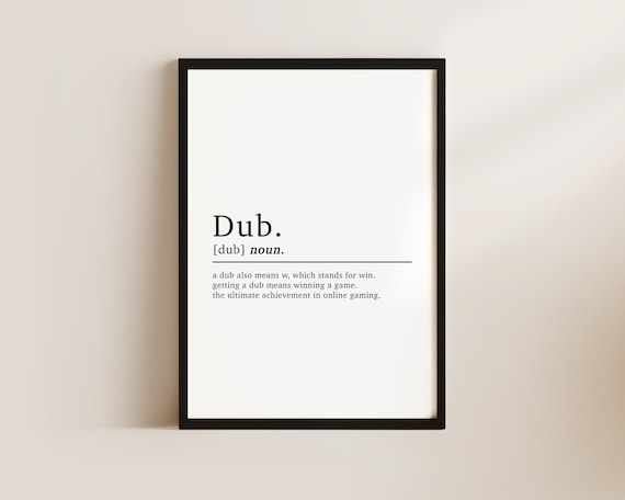 Gaming Definition Poster, Boys Bedroom Game Room Decor