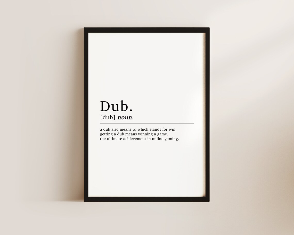 Gaming Definition Poster, Boys Bedroom Game Room Decor