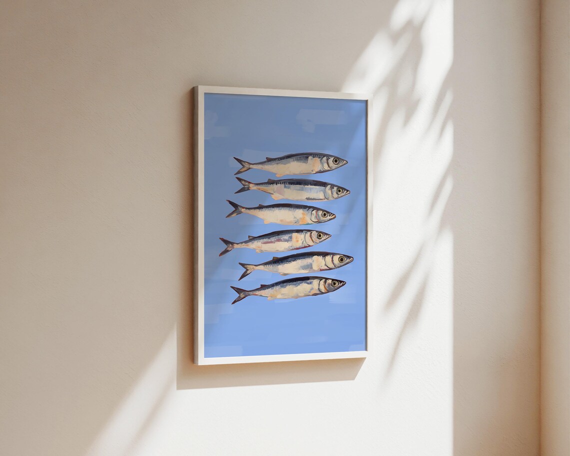Sardines Kitchen Art Print, Fish Lover Poster - Image 2