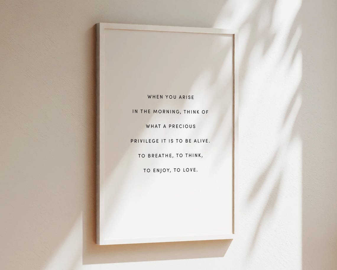 When You Arise Motivational Daily Quote Art Print - Image 2