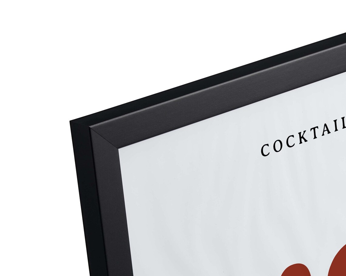 Negroni Cocktail of the Day Bubble Letters Drink Recipe Poster - Image 2