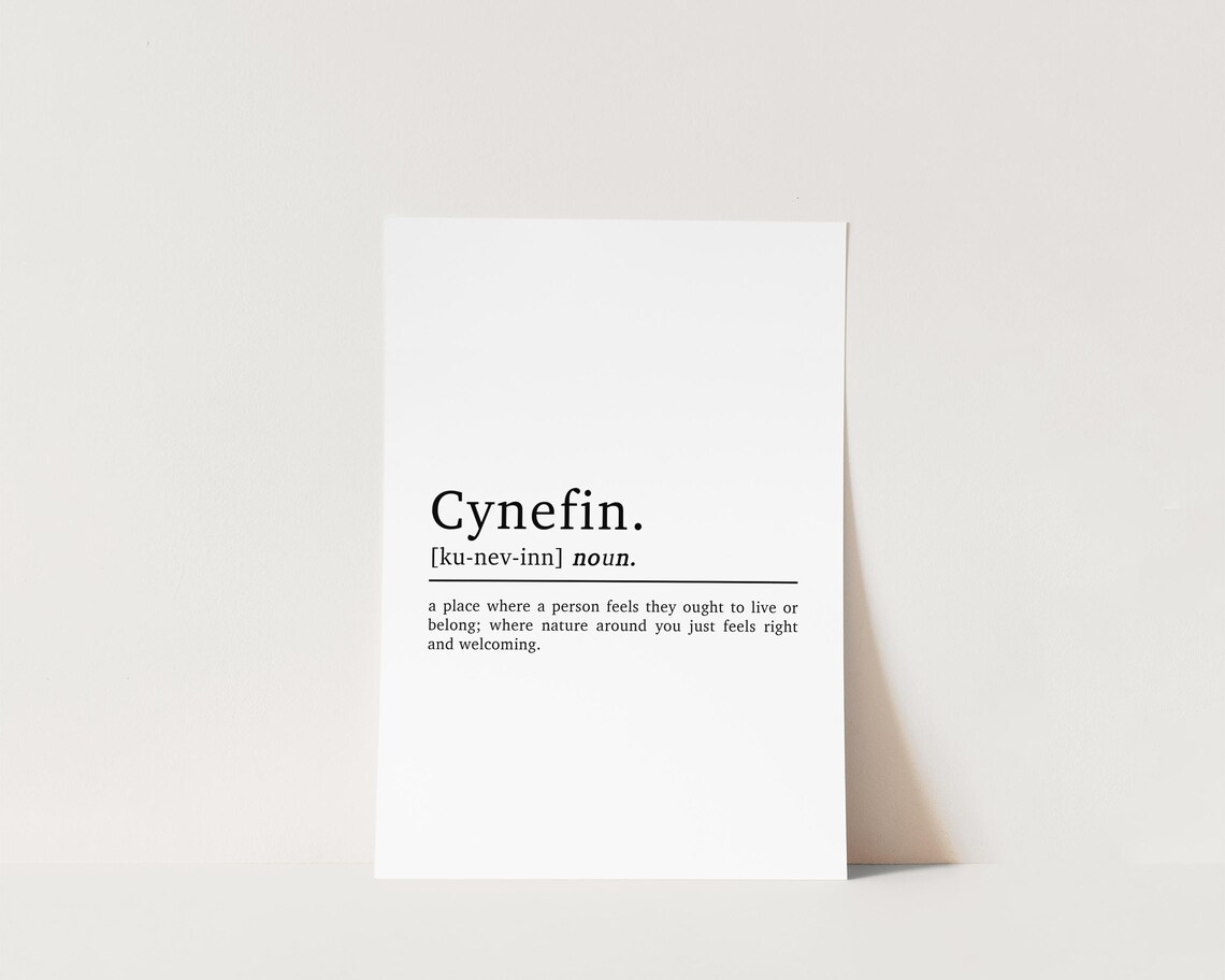 Cynefin Definition, Welsh Saying Poster Print - Image 3