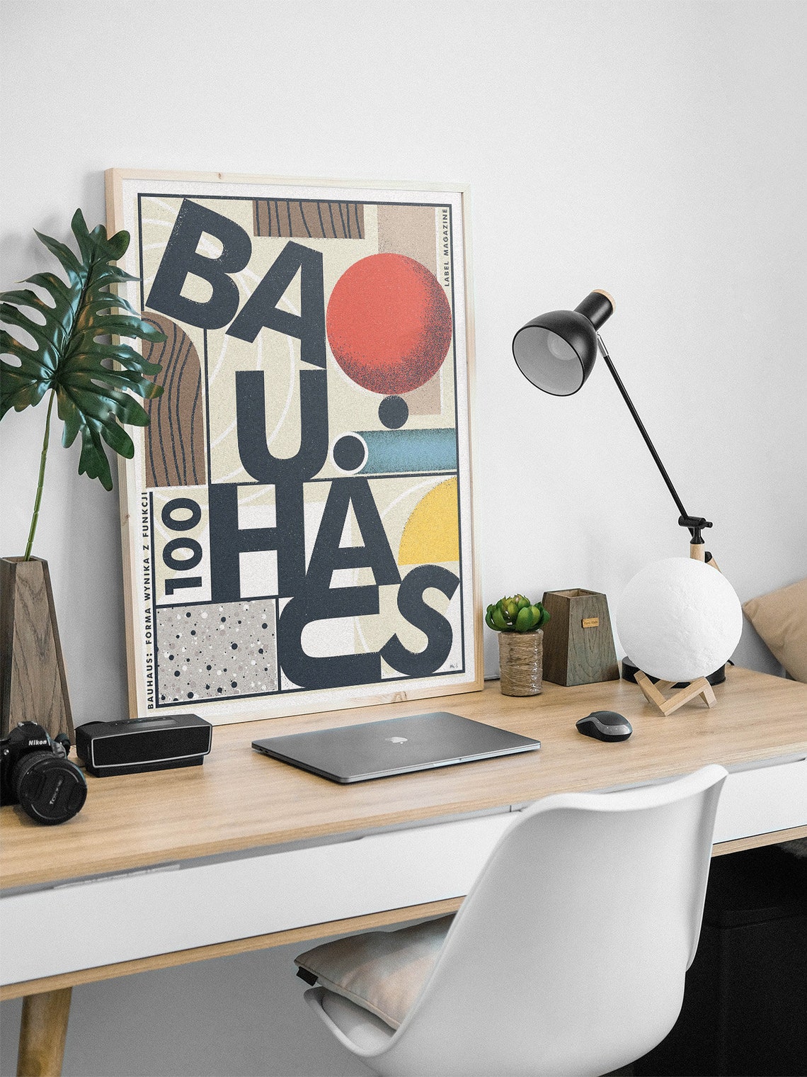 Bauhaus 100 Typography Collage Geometric Centenary Art Poster - Image 3