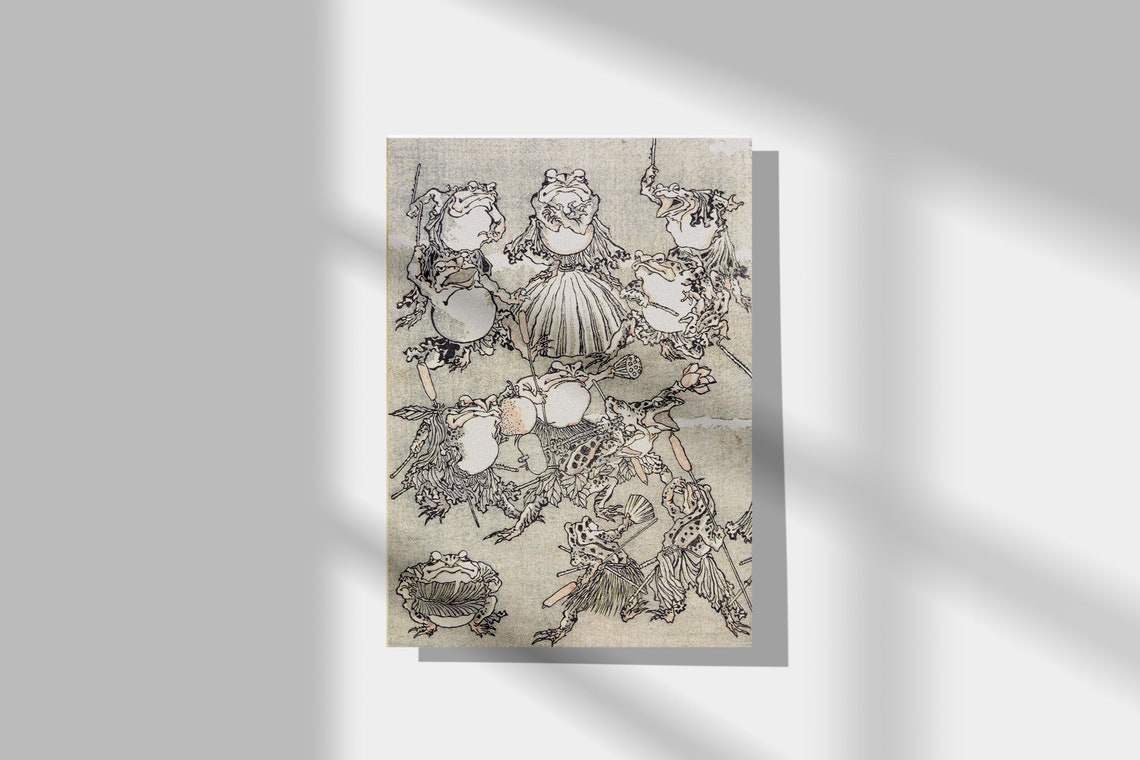 Japanese Frog Print Matsumoto Hoji Japanese Poster Matsumoto Hoji Art Print Japanese Poster Frog Matsumoto Hoji Vintage Exhibition Art - Image 2