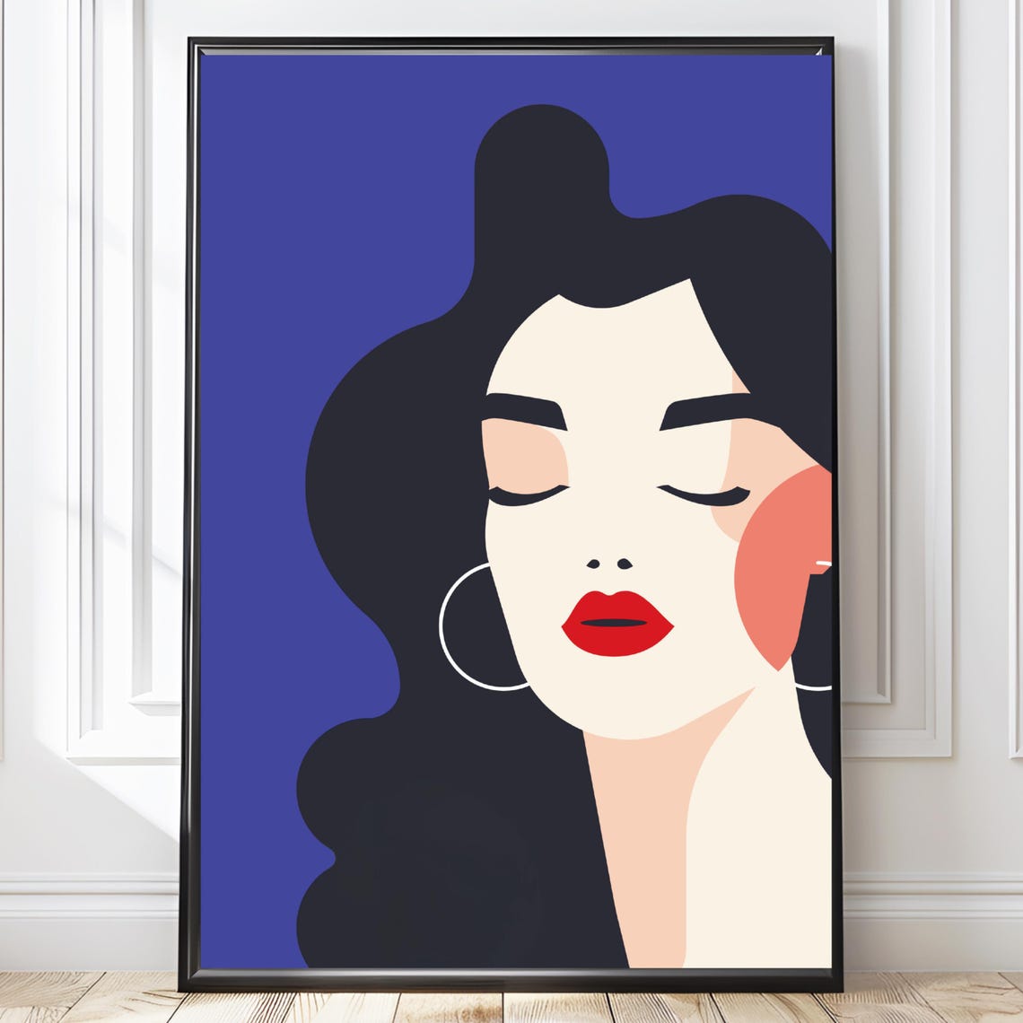 Woman Wall Art Minimalist Print Female Silhouette Modern Decor Gift For Her