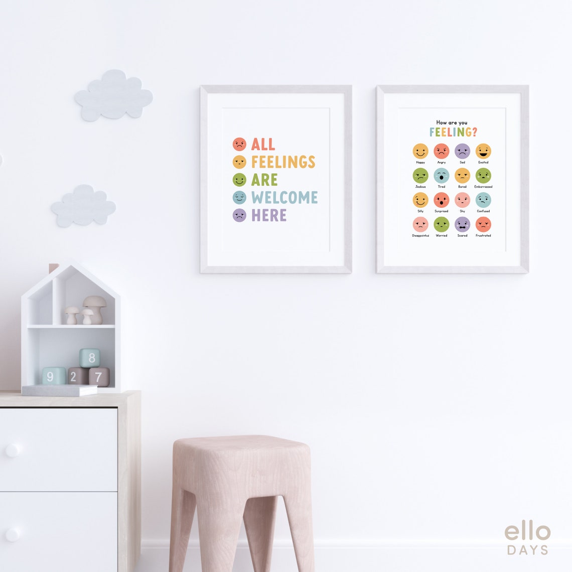 All Feelings Welcome Poster Bundle School Counselor Therapist Office Decor Calm Down Corner Print Emotions Poster Motivational Poster - Image 3