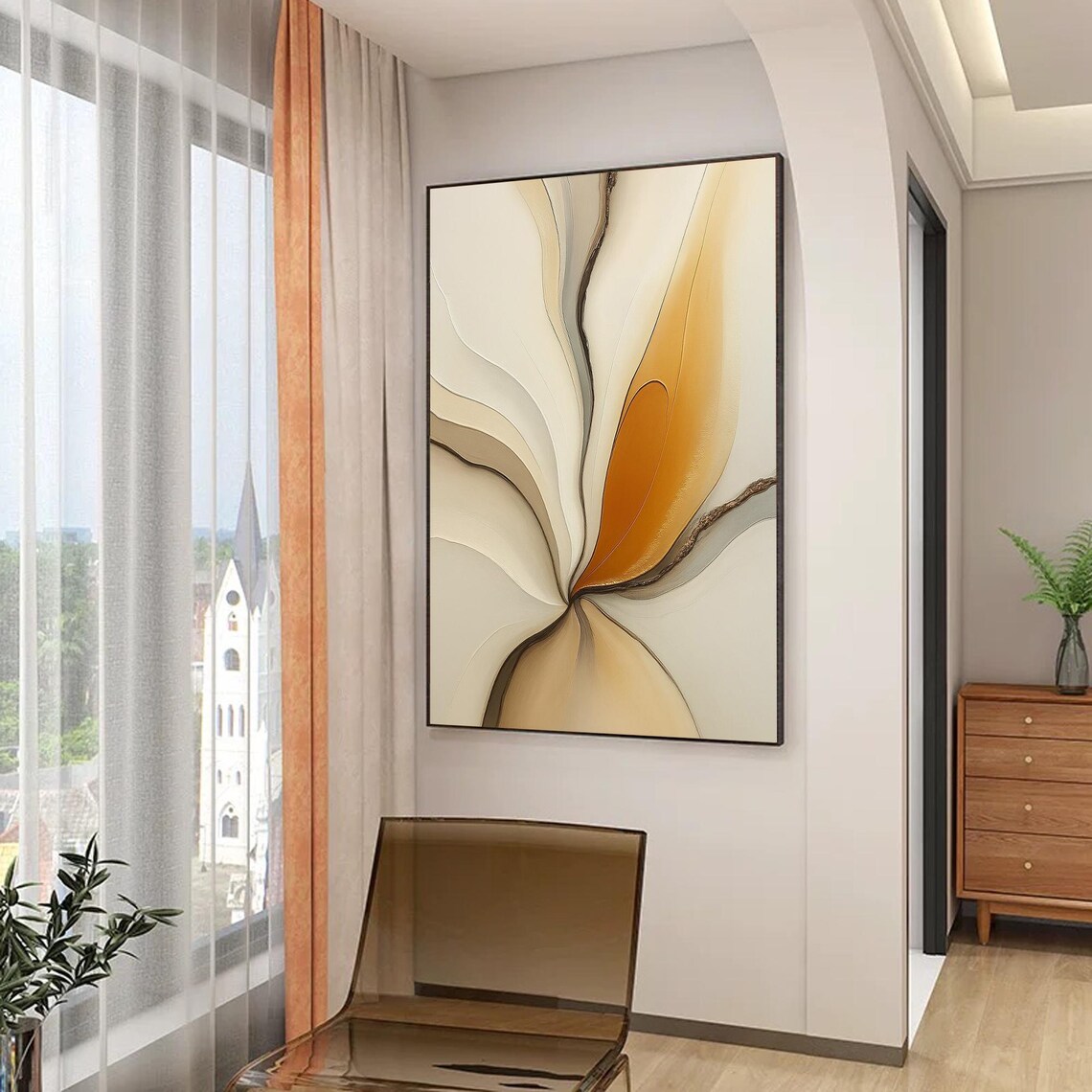 Original Abstract 3D Textured Painting, Minimalist Art - Image 4