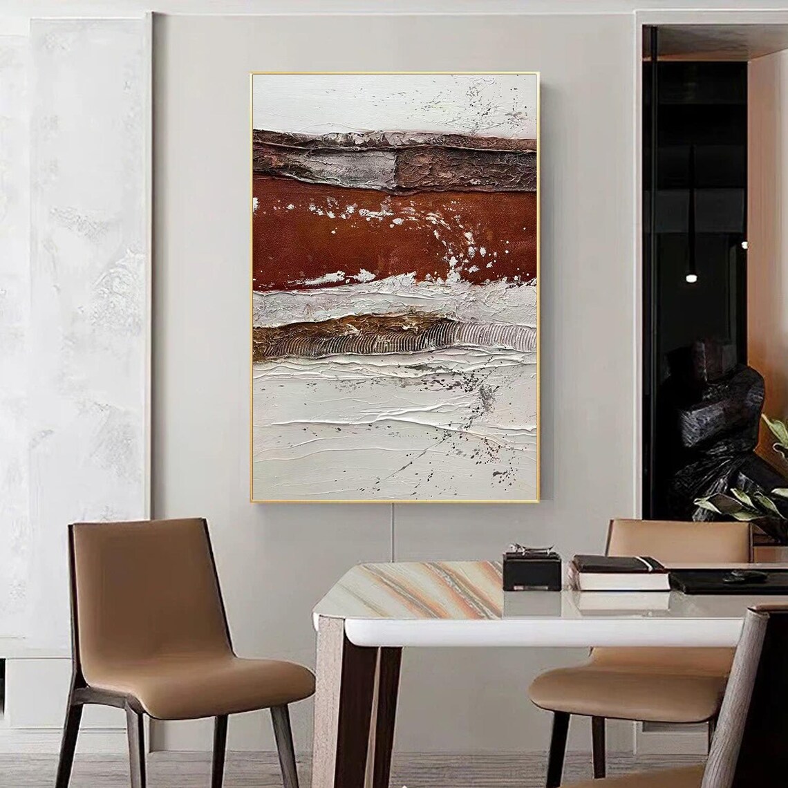 Scandinavian Style Abstract Earth Layers, Wall Art Print - Image 4