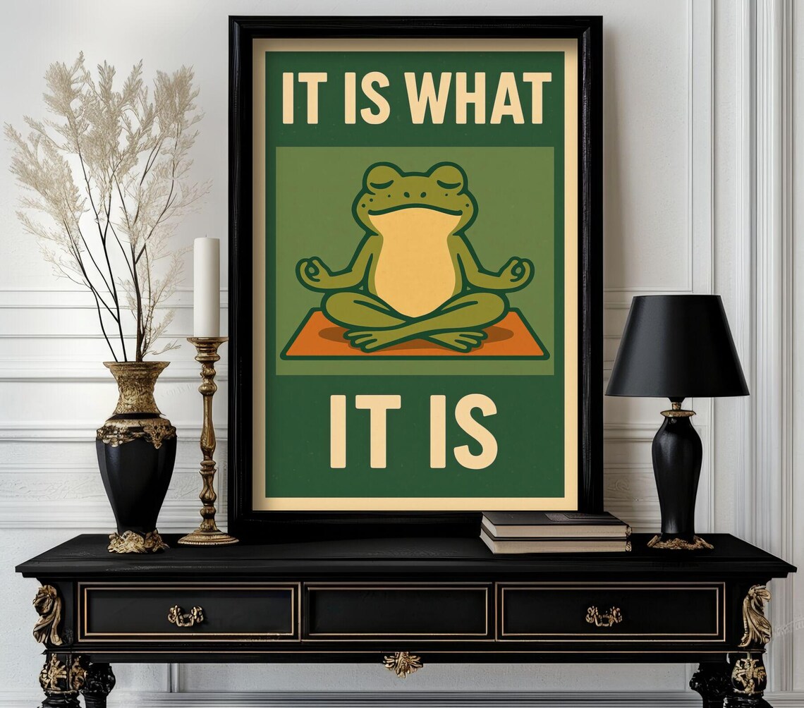 Funny Animal It Is What Is Retro Wall Art Print