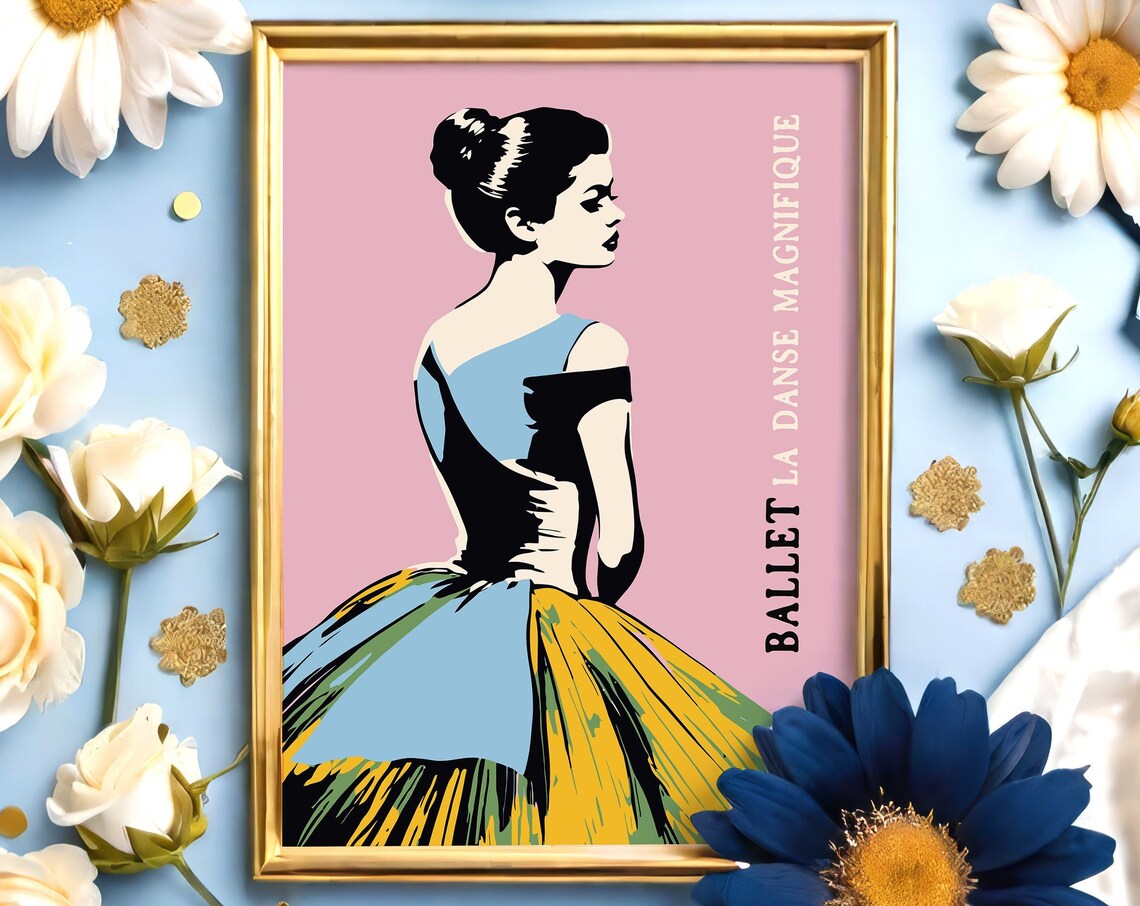 Ballet La Danse Magnifique Pink Ballerina Pop Art Dance Poster