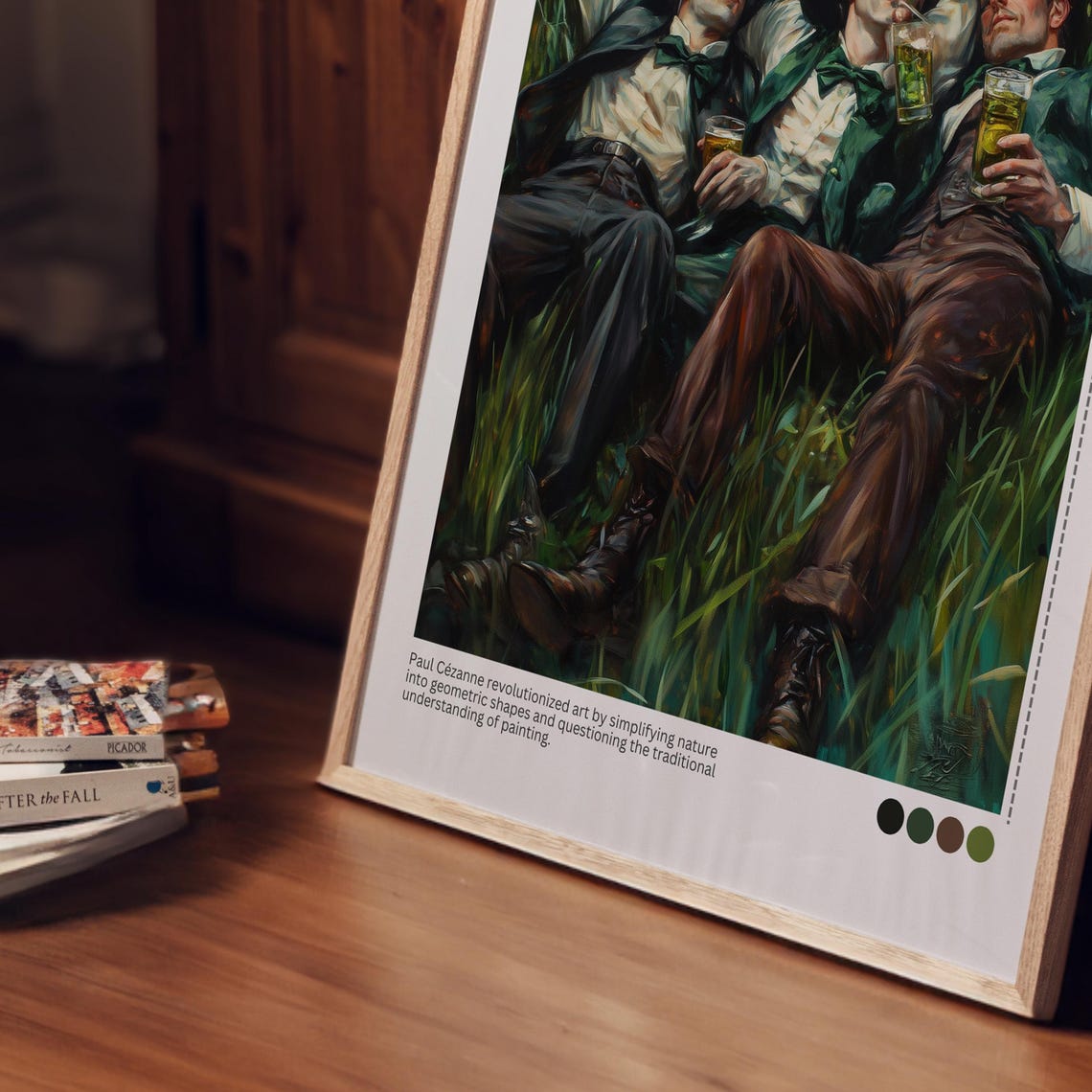 Paul Cezanne Friends Drinking Meadow Classic Painting Poster - Image 6