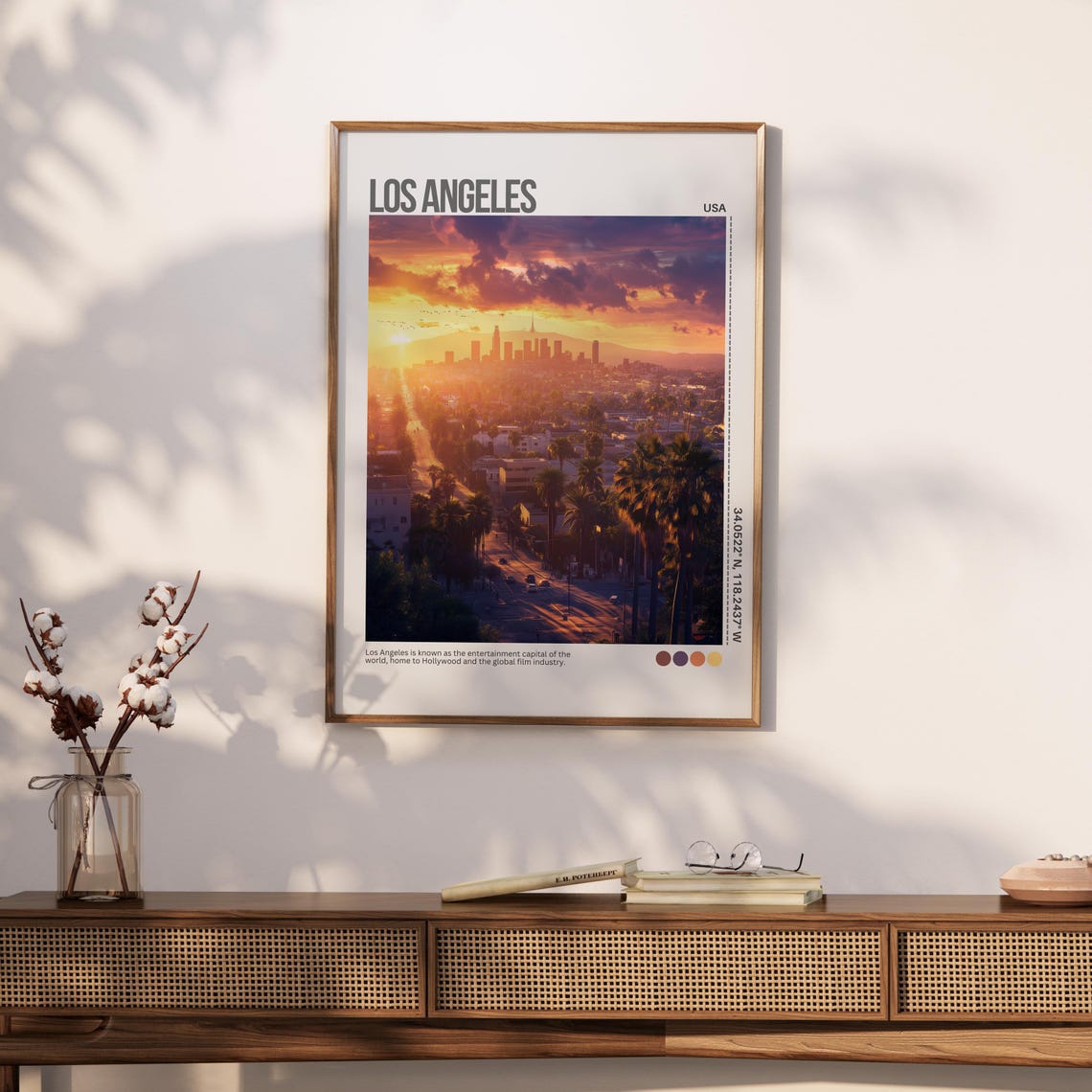 Los Angeles Wall Art Los Angeles Poster California Art Print Los Angeles Skyline Los Angeles Travel Poster Print Wall Art - Image 6