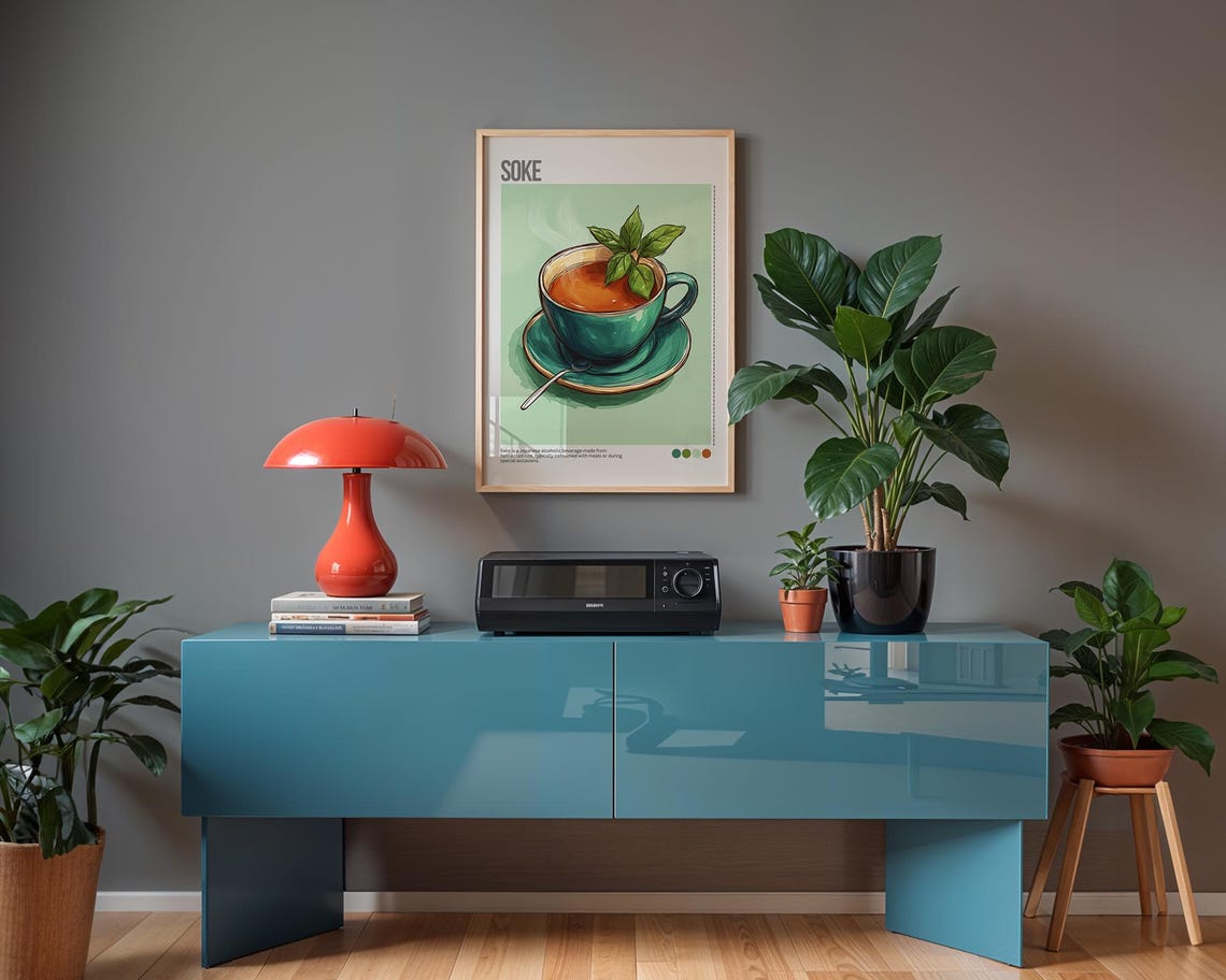 Modern Kitchen Decor Minimalist Coffee Wall Art Soke Soke Tea Korean Soke Poster Coffee Gifts Wall Art - Image 5