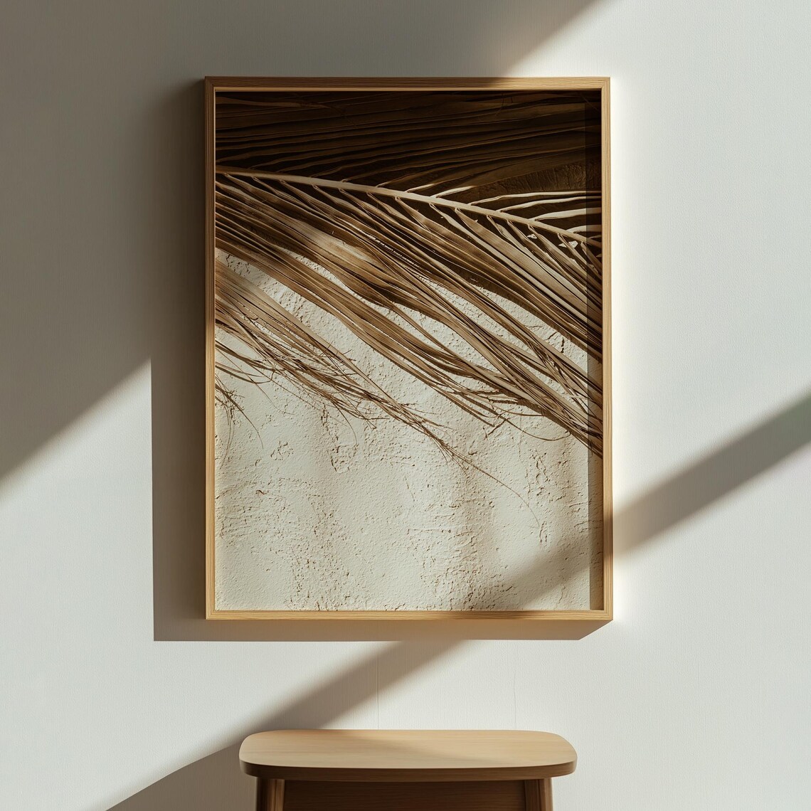 Palm Leaf Minimalist Botanical Art Print, Boho