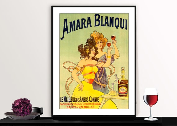 Amara Blanqui Les Meilleur Des Amers Connus Vintage Fooddrink Poster Poster Print Or Print Gift Idea Wall Decor