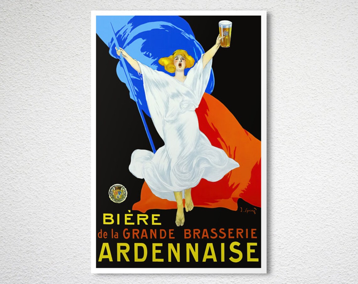 Biere de la Grande Brasserie Ardennaise Vintage Belgian Beer Poster - Image 2