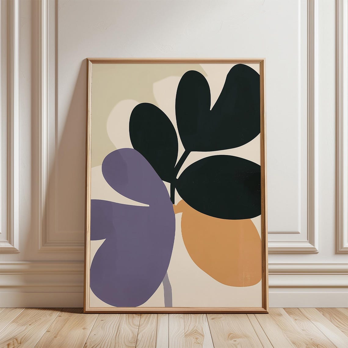 Airy Abstract Pastel Botanical Colorful Organic Shapes Poster