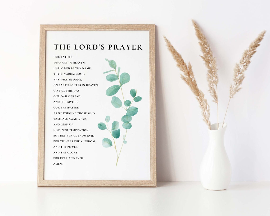 The Lord's Prayer Scripture, Farmhouse Art Print - Image 2