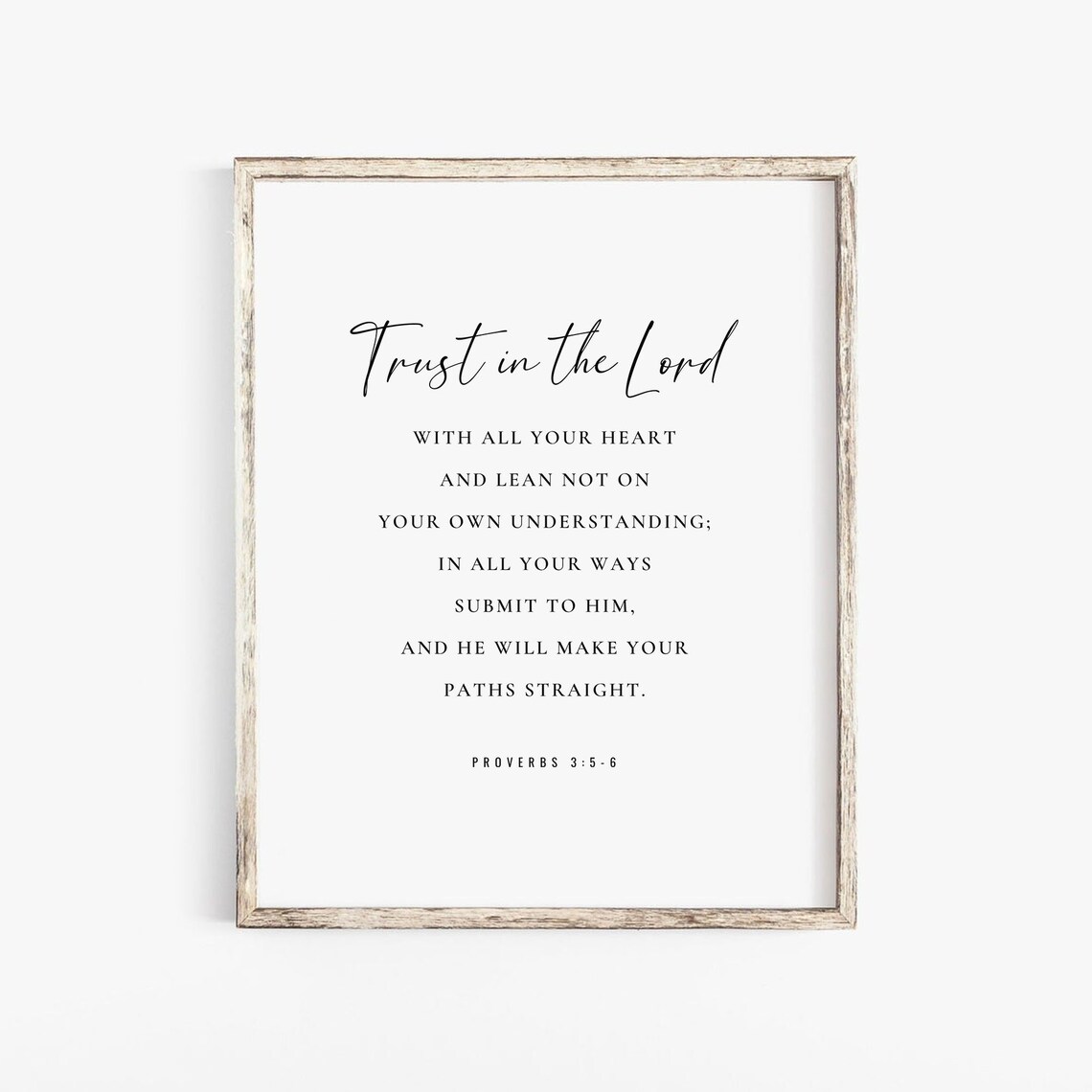 Trust In The Lord With All Your Heart Proverbs 3:5-6 Photo Style Poster - Image 2
