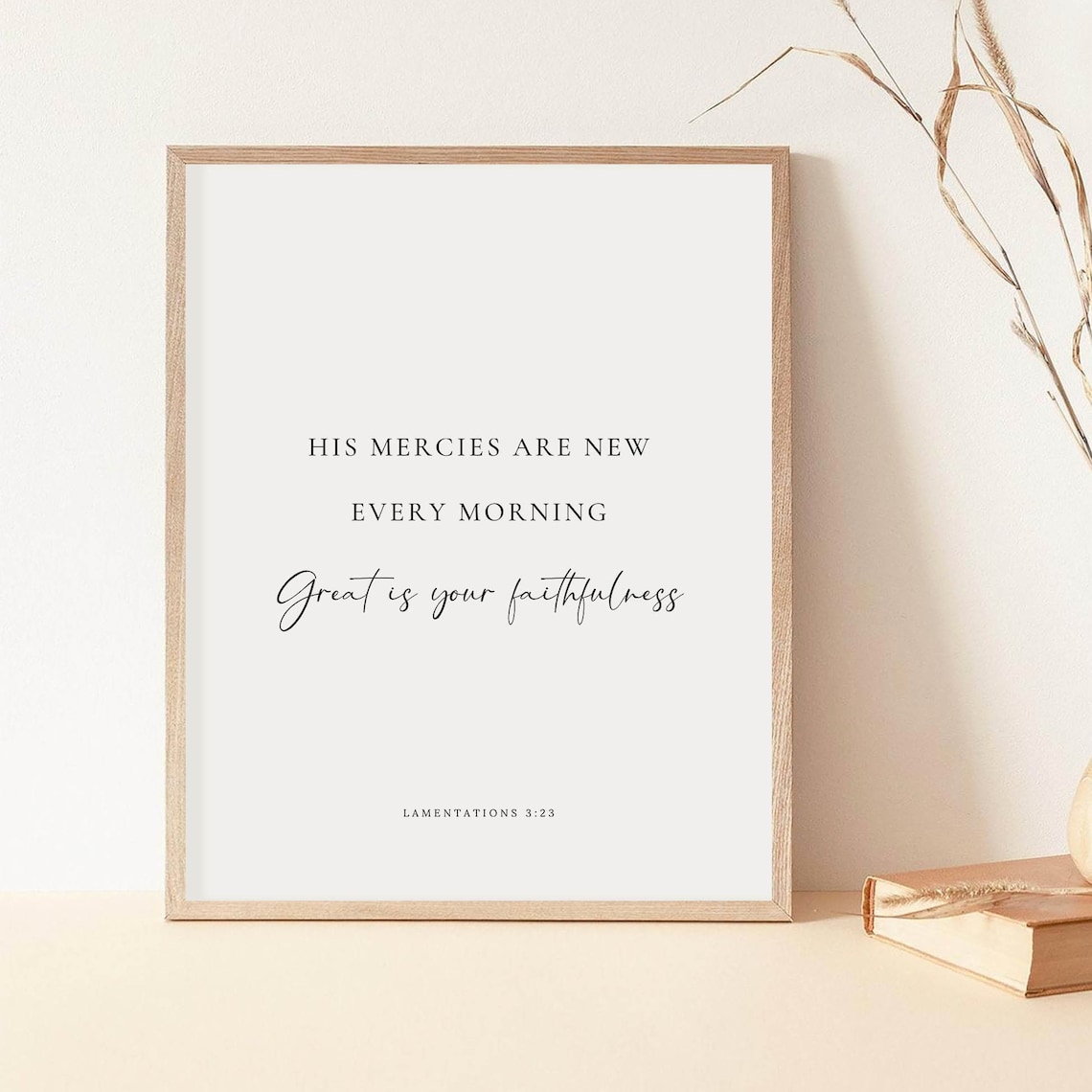 Lamentations 3:23 Minimal Scripture Art Print - Image 2