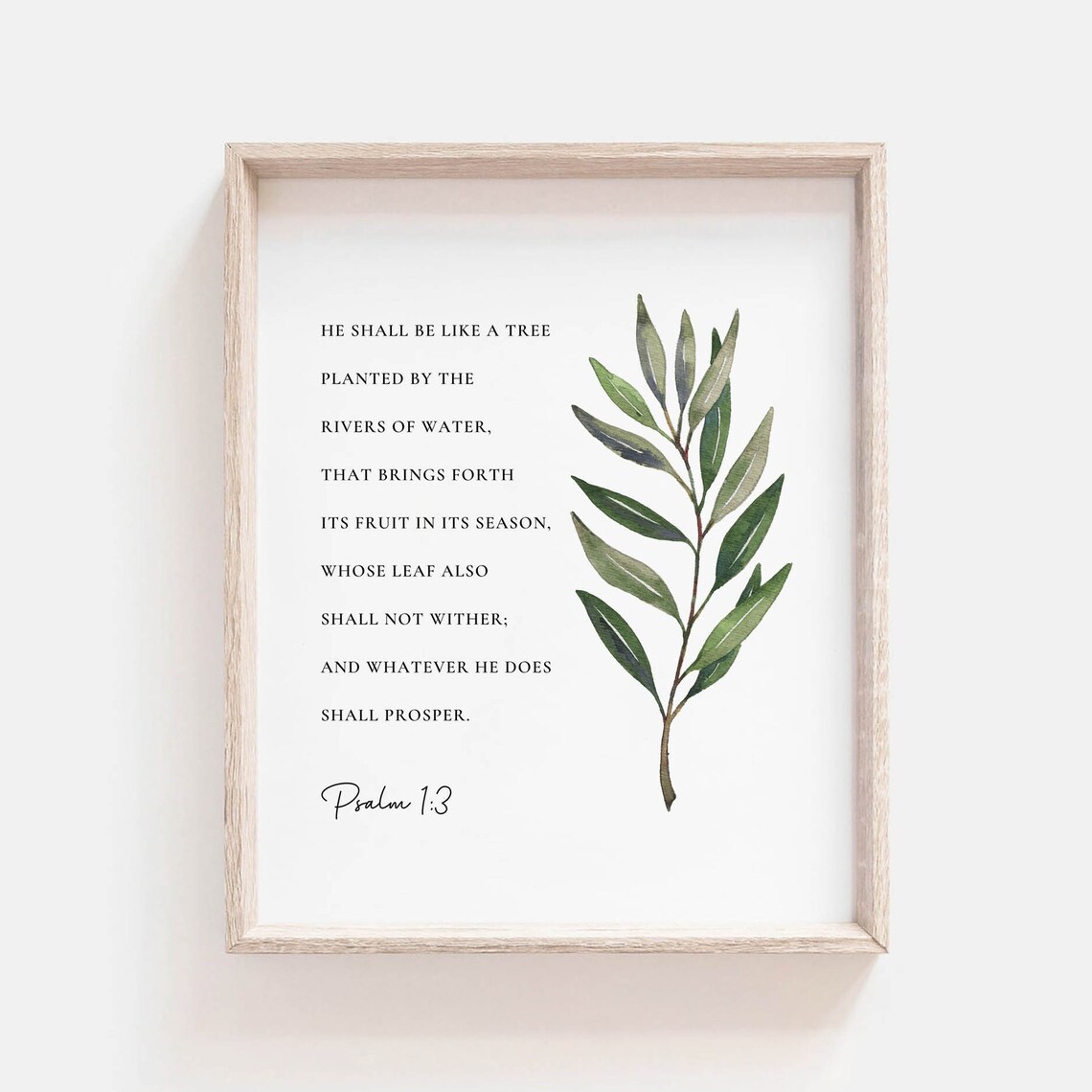 Psalm 13 Watercolor Botanical Scripture Art Print - Image 2