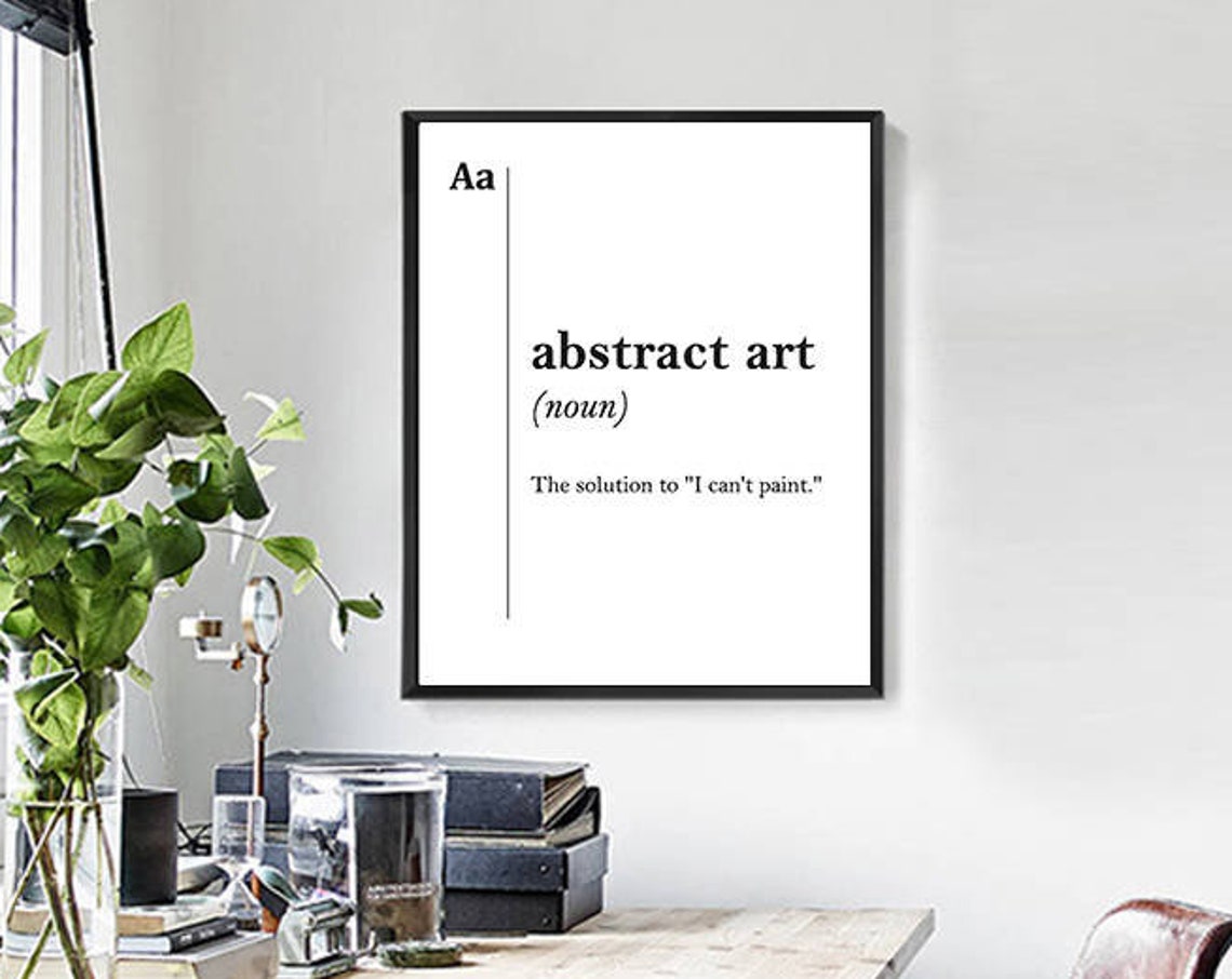 Abstract Art Funny Dictionary Definition Quote Typography Poster - Image 2