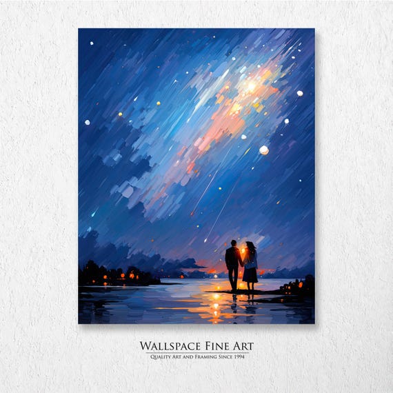 Walk Under The Stars Sunset Landscape Painting Wall Art Dcor Print Wallspace Fine 30021