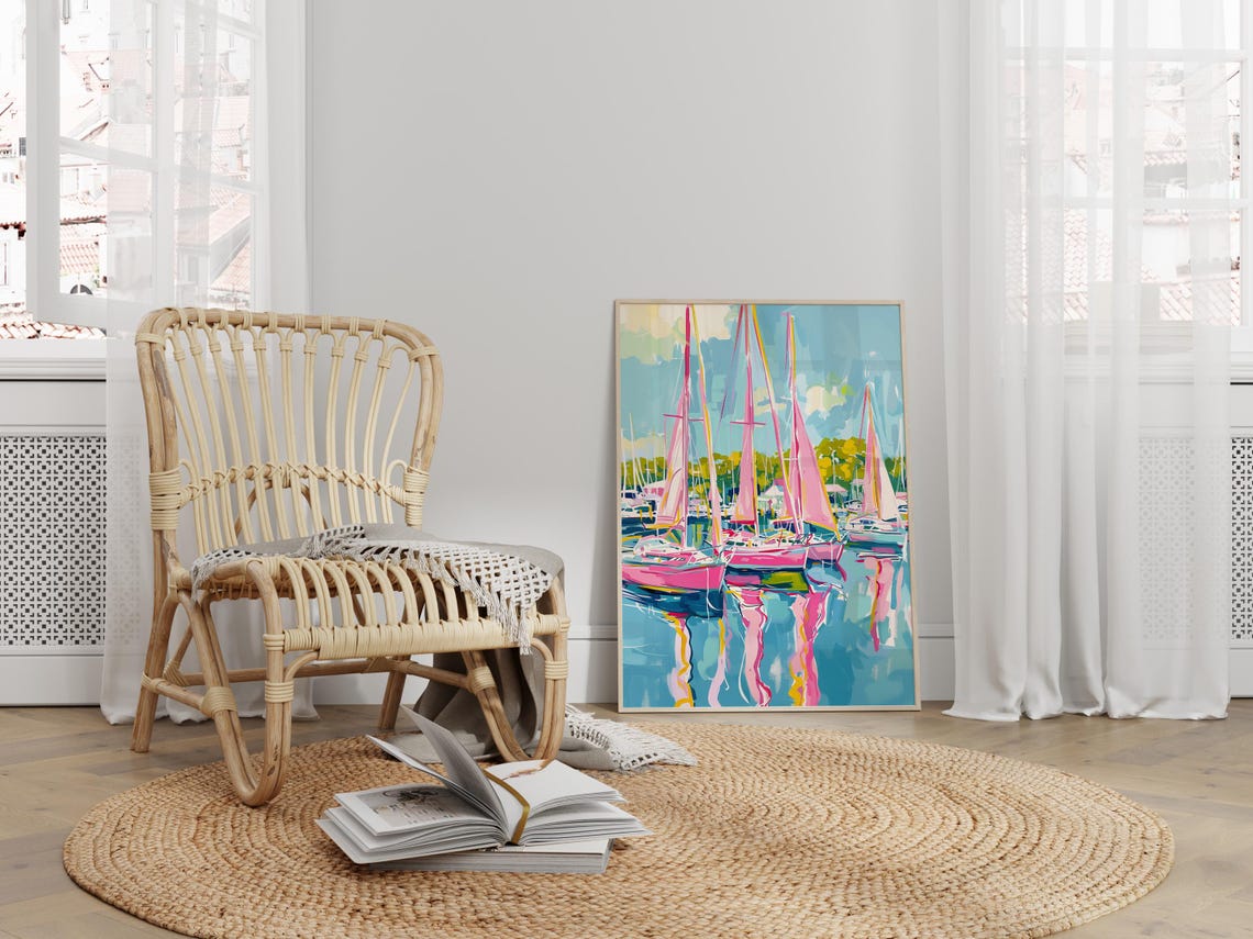 Sailboats Harbour Travel Poster - Image 3