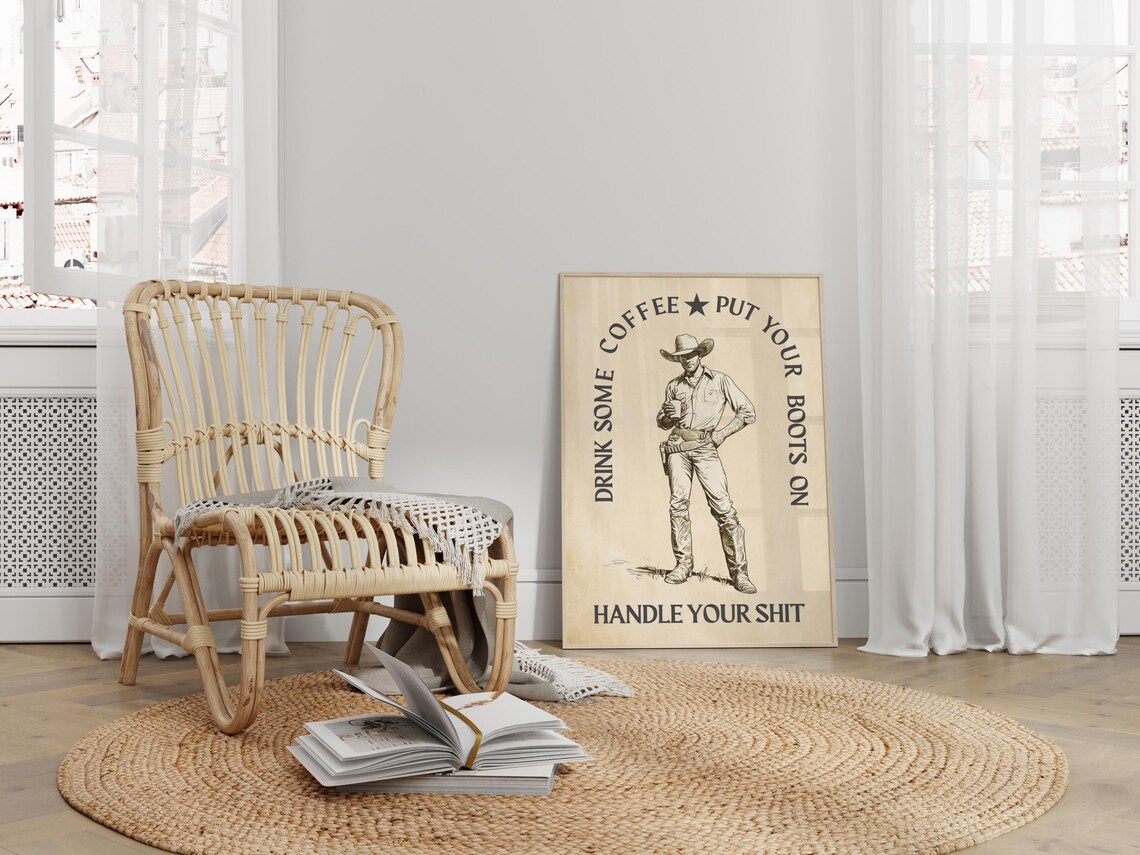 Coffee Cowboy - Vintage Travel Poster - Image 4