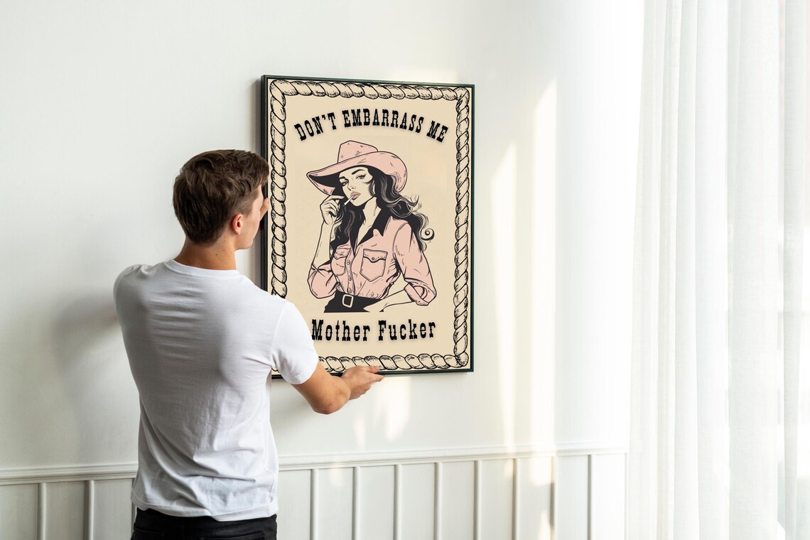 Western Cowgirl Traditional Travel Poster - Image 6