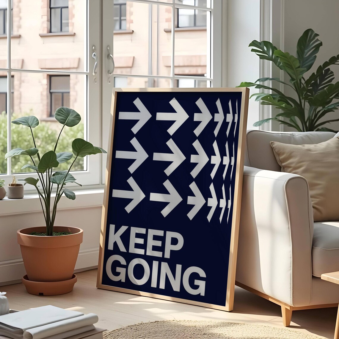 Keep Going Poster, Minimalist Motivation Decor - Image 6