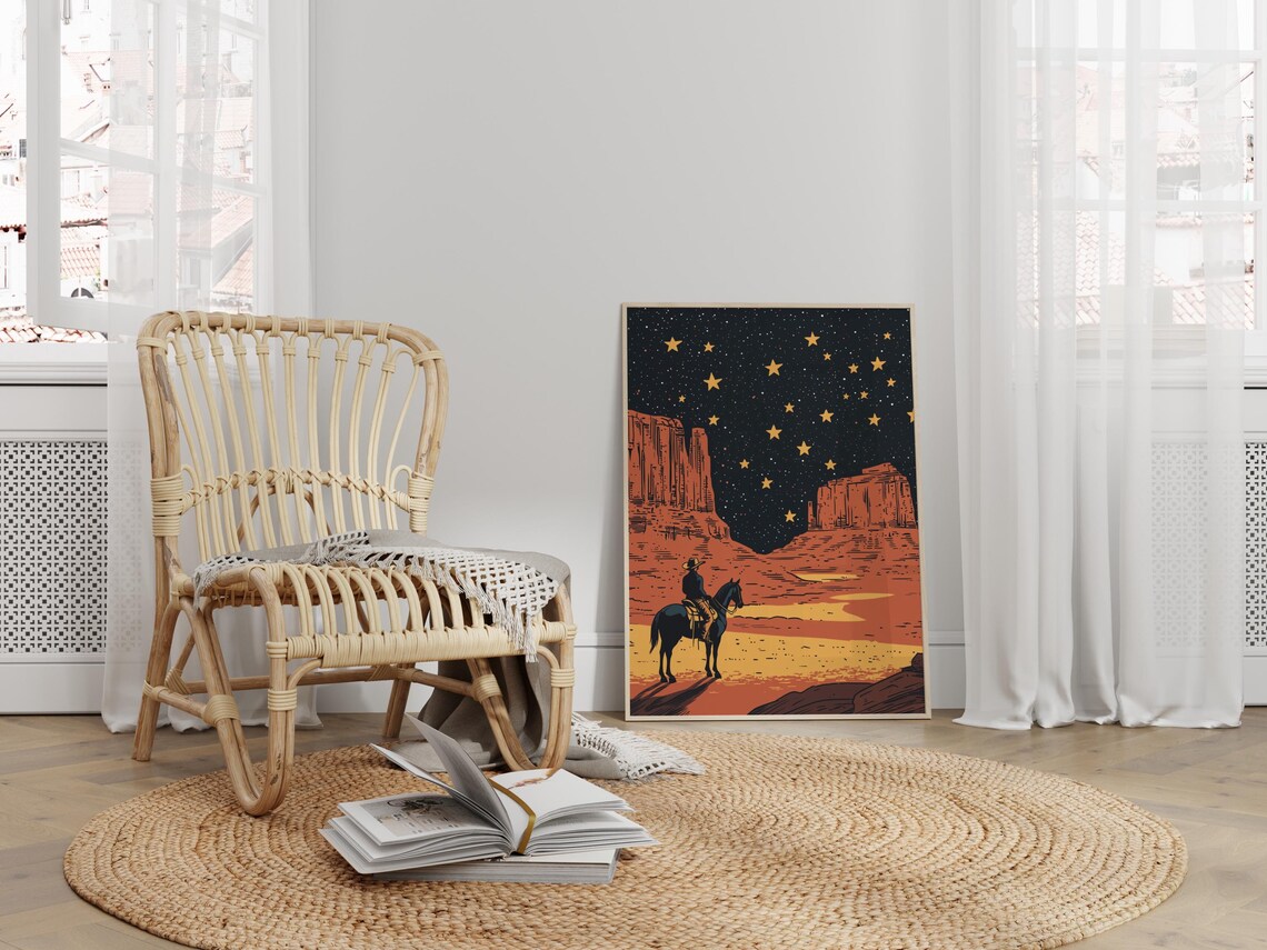 Western Cowboy Traditional Travel Poster - Image 3