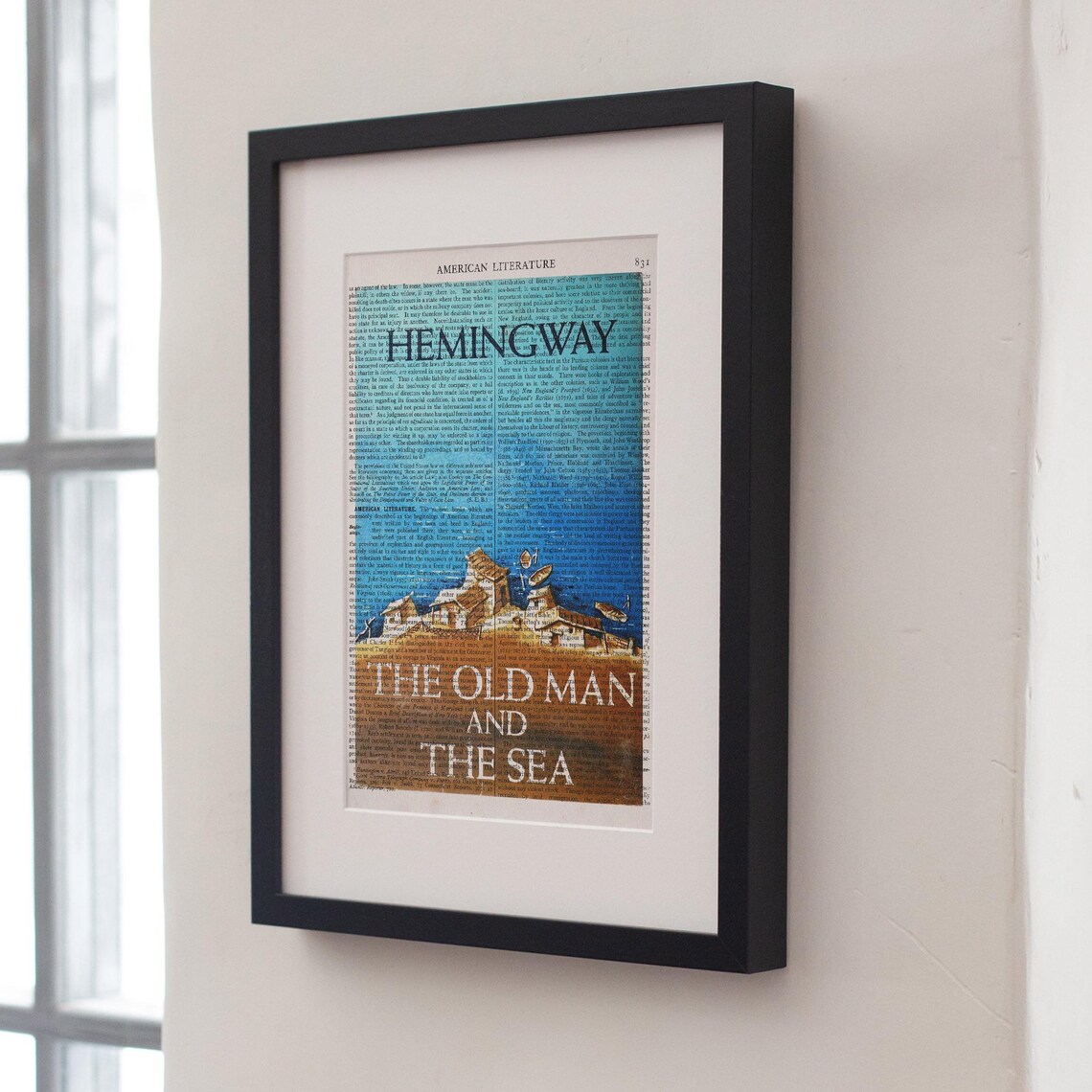 Hemingway The Old Man And The Sea Vintage Book Page Literary Art Print - Image 4