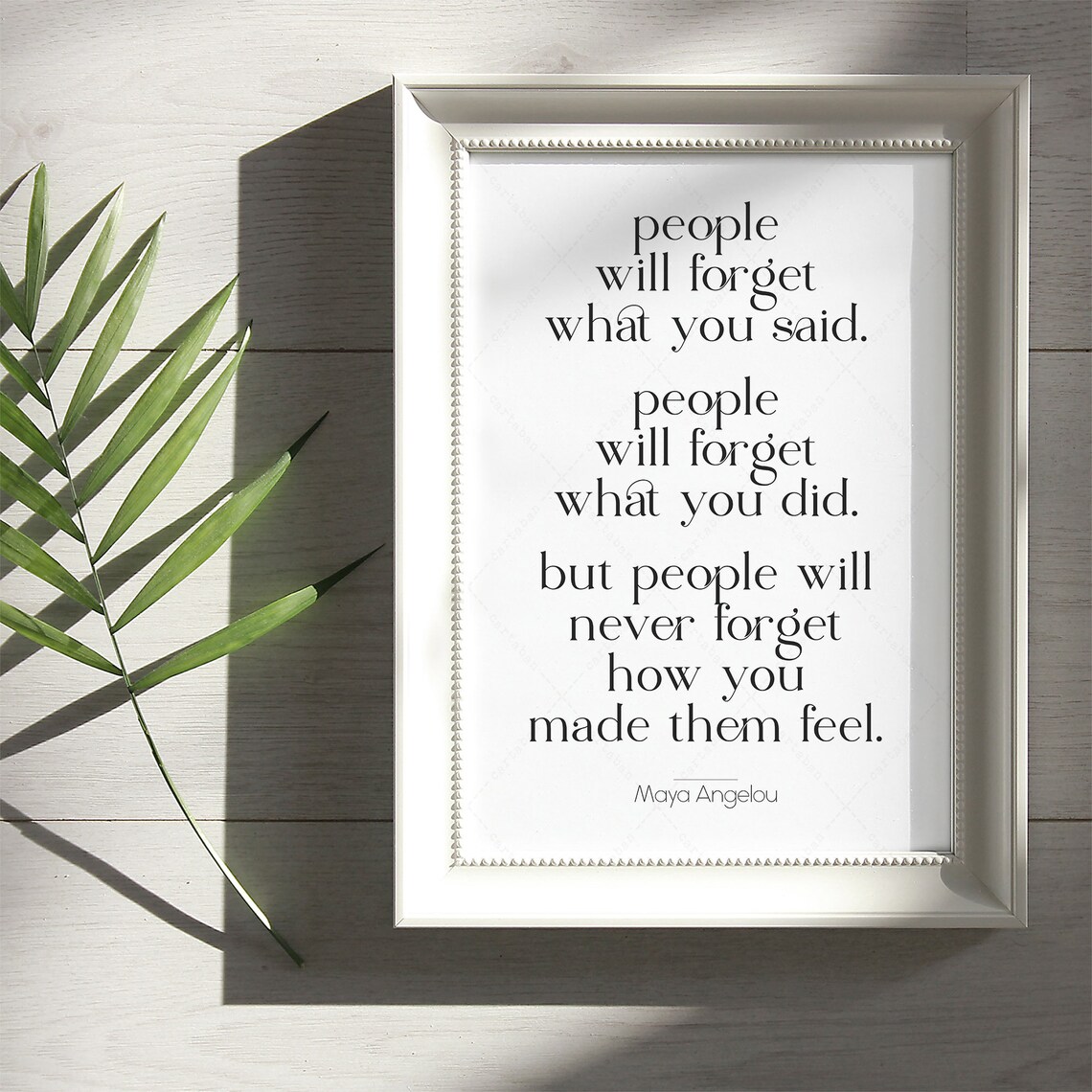 Maya Angelou How You Made Them Feel Inspirational Quote Typography Poster - Image 4
