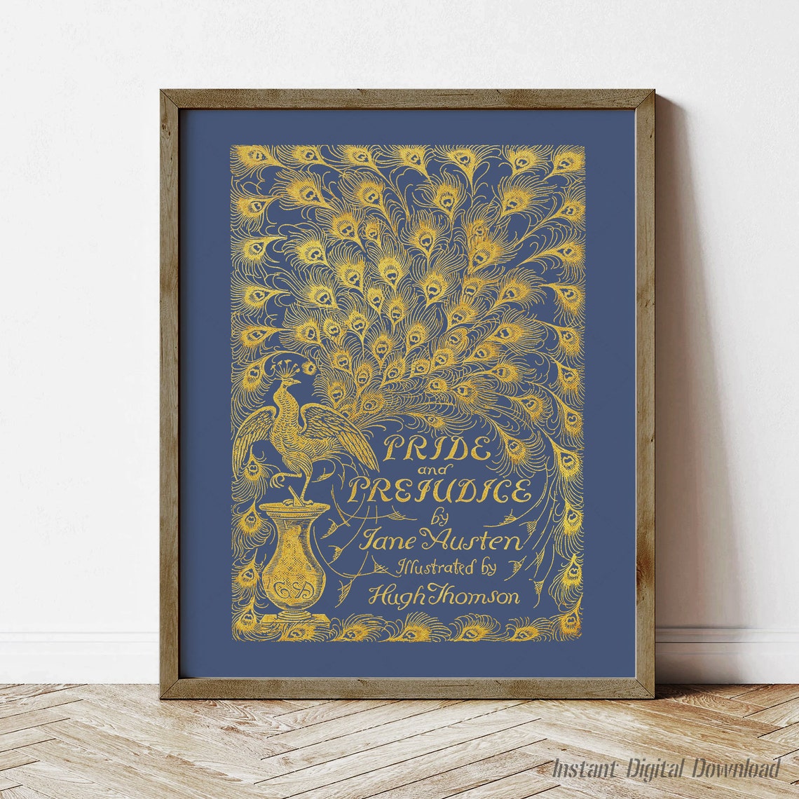 Jane Austen Pride And Prejudice Peacock Edition Book Cover Art Print