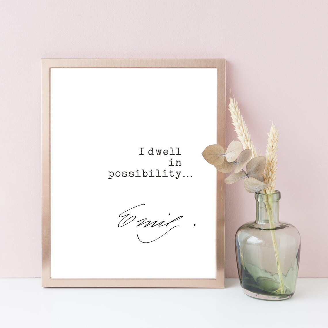 Emily Dickinson I Dwell In Possibility Poem Quote Minimalist Desk Poster - Image 4