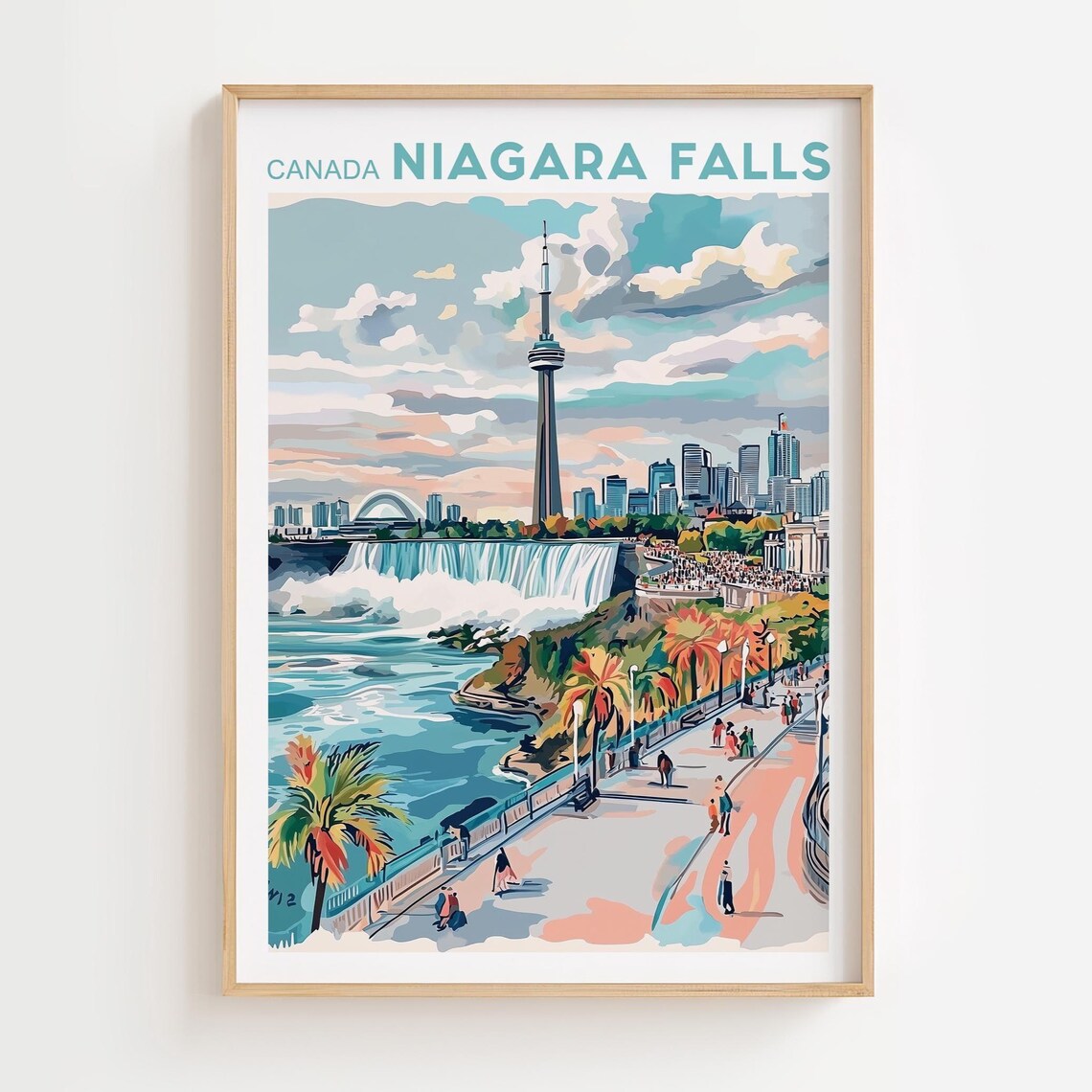 Niagara Falls Travel Poster, North America Wall Art