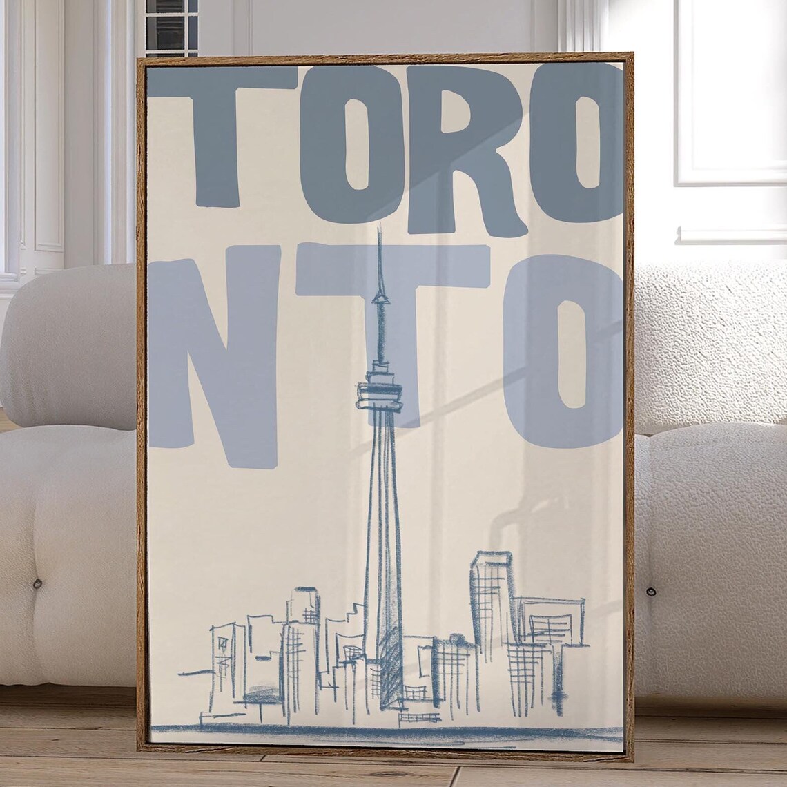 Toronto Skyline Modern Cityscape Travel Poster