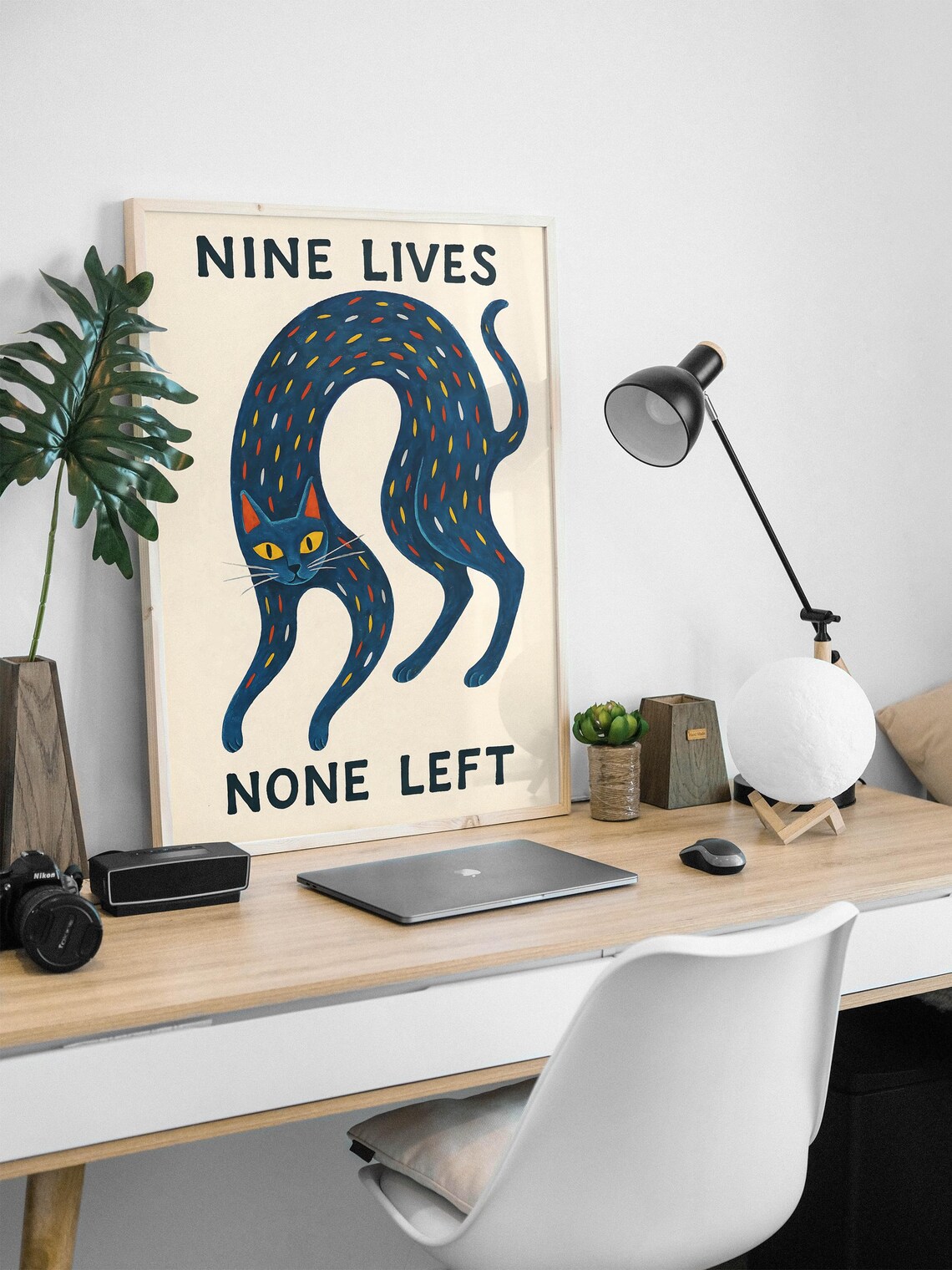 Black Cat Funny Cat Poster, Cat Lover Gift - Image 2