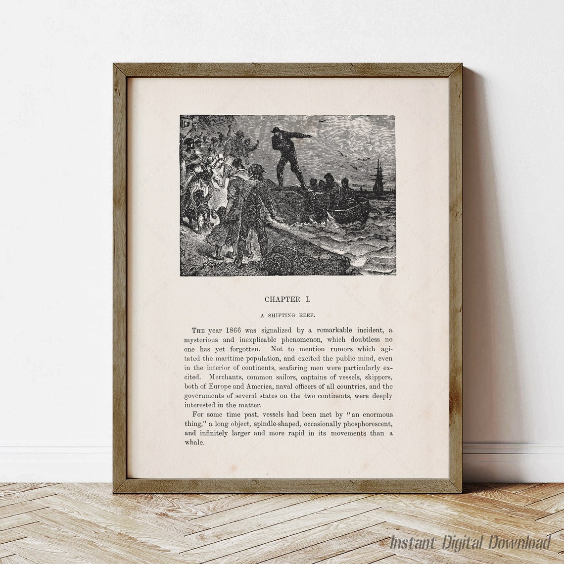 Jules Verne Twenty Thousand Leagues Under The Seas Chapter One Poster