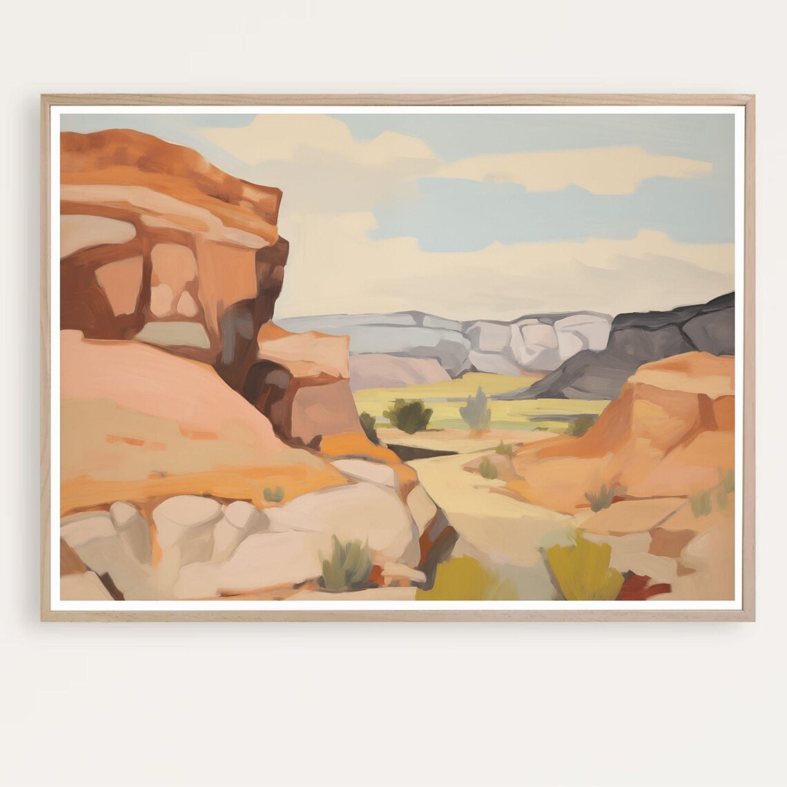 Arizona Desert Mountain Abstract Landscape Art Print